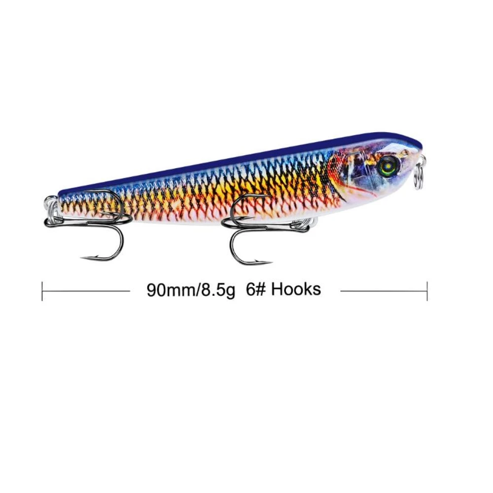 1 шт. 9 см 8,5 г приманка для рыбалки карандаш 6# Топ Воблер для воды искусственная жесткая наживка Высокое качество ABS модель рыболовные снасти Pesca - Цвет: 4