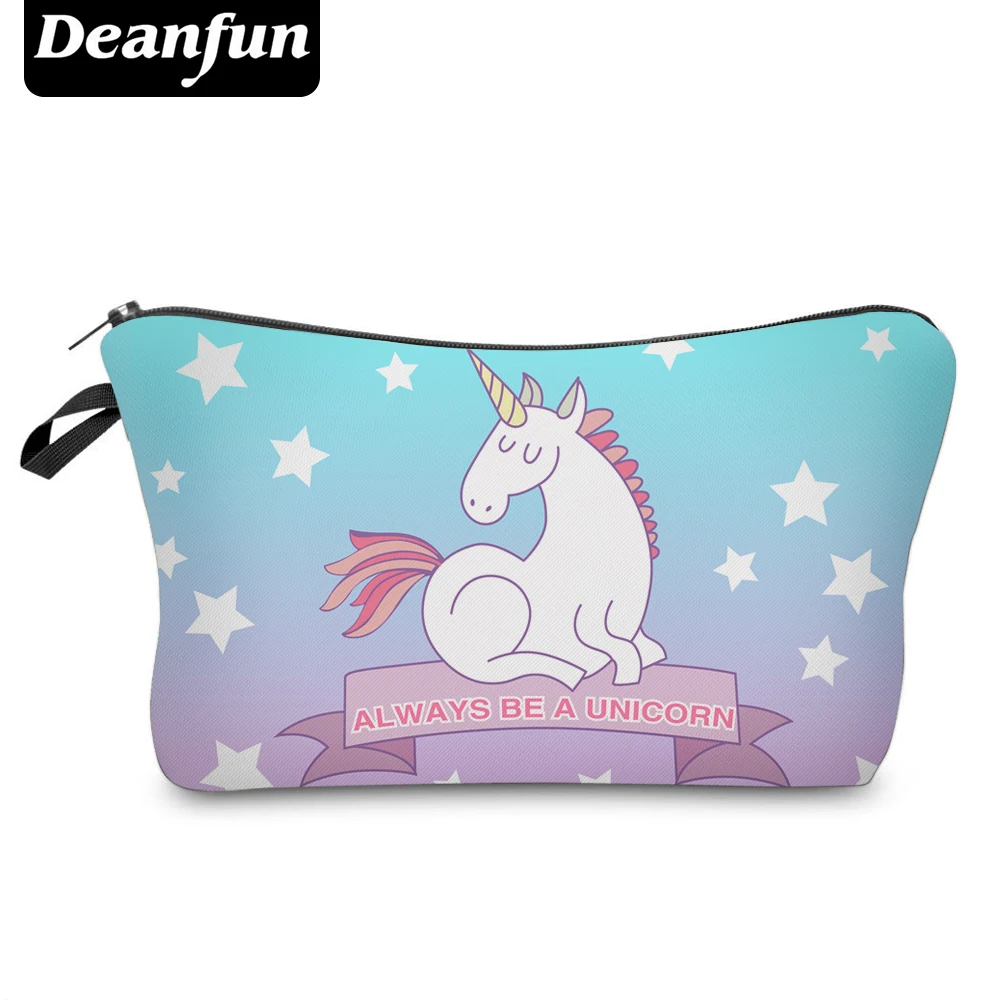 

Deanfun Unicorn Cosmetic Bags Multicolor Polyester 3D Printing Required for Travel Organizer Makeup Brushes 50944