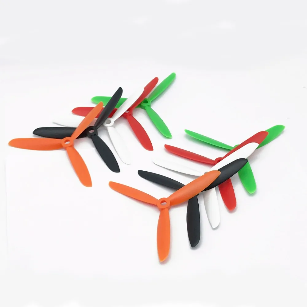 4 Pairs 8pcs 4045/5045/6045 3 blades Bullnose Propeller 8pcs CW /CCW Propeller for 250 FPV Racing drone Quadcopter ZMR210 250