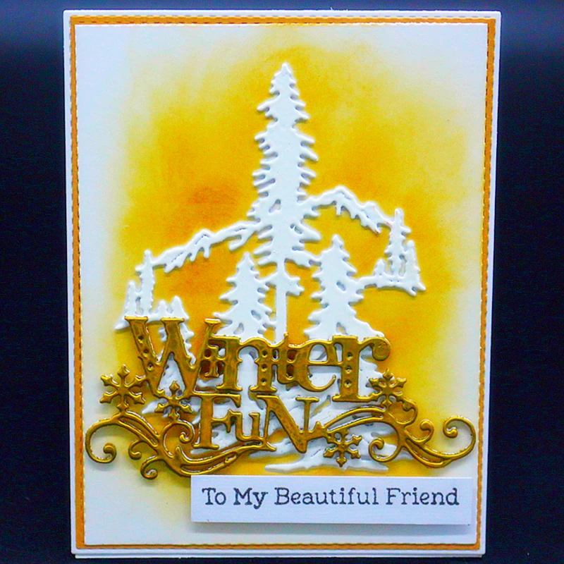 

YLCD1516 Christmas Trees Metal Cutting Dies For Scrapbooking Stencils DIY Album Cards Decoration Embossing Folder Die Cuts Tools