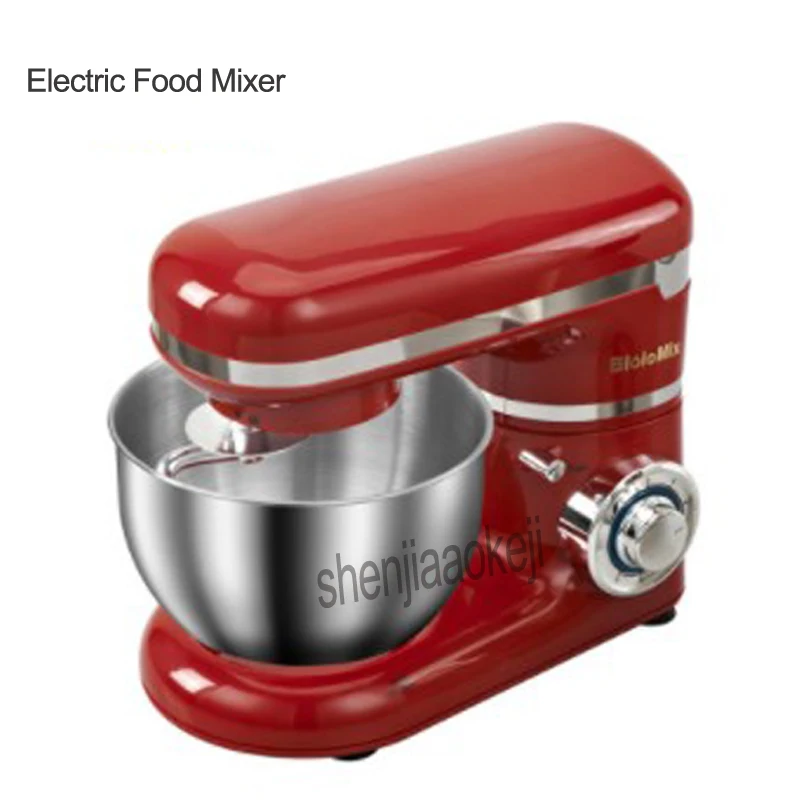 Stainless Steel 6-speed Household Electric Food Stand Mixer Egg Whisk Dough Cream Blender Kitchen Appliance 4L 1200W  220-240v