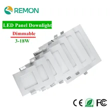 Dimmable LED Panel Light 3w 4w 6w 9w 12w 15w 18w LED Downlight Square LED Recessed Celing Lamp Warm Cold White Spot LED