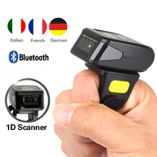 EYOYO MJ-R30 1D Barcode Scanner Wireless Mini Ring Laser Light Bar Code Scanner Wearable 1D Code Reader For Smartphone Computer