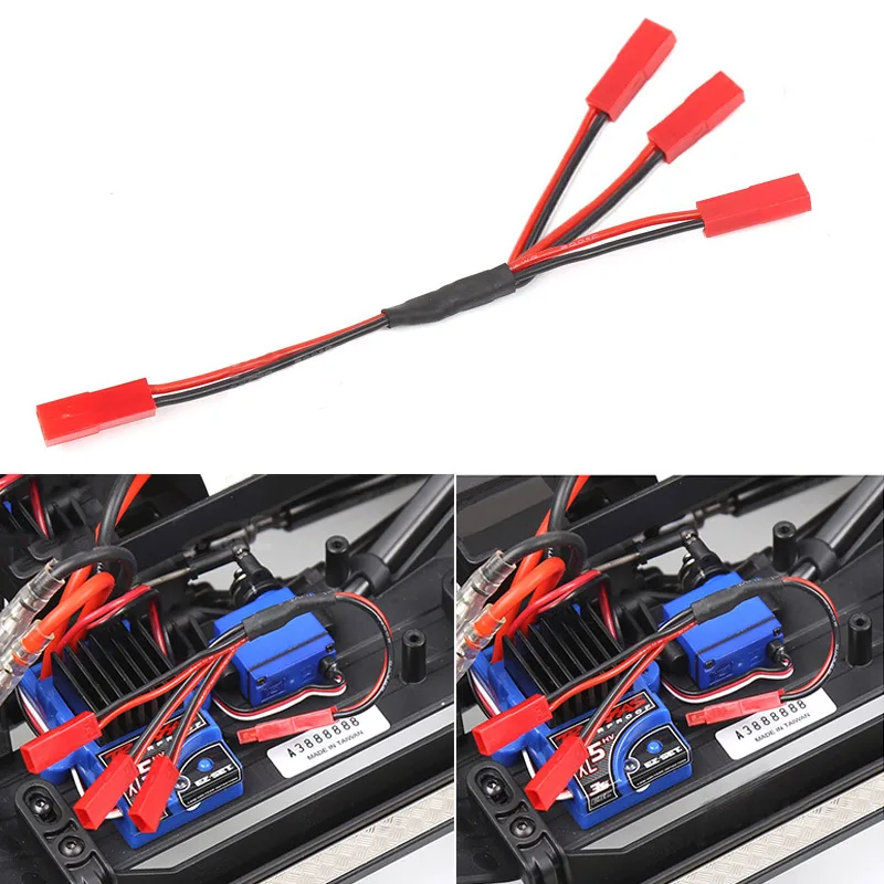

Hot Selling TRX4 ESC Battery JST Female Connector Y Cable for 1/10 RC Crawler Car Traxxas