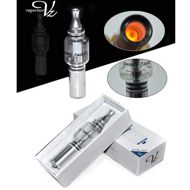 Tank Q2 water pipe electronic cigarette dry herb vaporizer pyrex glass