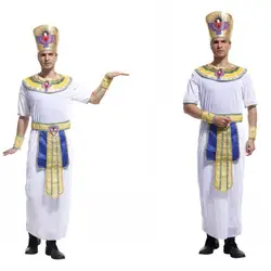 Disfraces человек Фараон Египта King Косплэй Хэллоуин арабские халат одежда костюмы фантазия карнавал Бал-маскарад праздничное платье