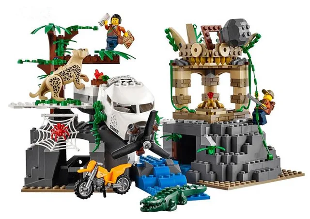 

Models building toy kits 02061 Jungle Exploration Raiders of the Lost Ark Building Bricks Blocks Compatible with lego 60161