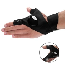 1 шт. светодиодный светильник для перчаток для правой и левой руки Вечерние перчатки 1 Вт Светодиодный светильник для охоты на открытом воздухе без пальцев рыболовные походные перчатки для выживания