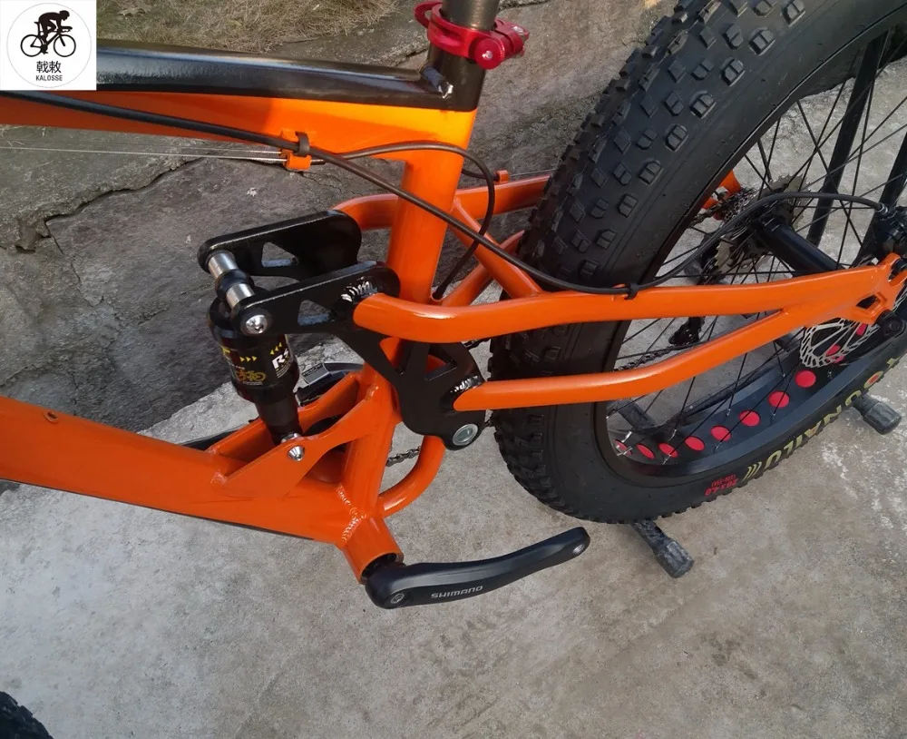 Flash Deal Kalosse  26*4.0 tires   24/27/30 speed  snow  mountain bike Soft-tail frame  DH/AM/FR Beach  bike 4