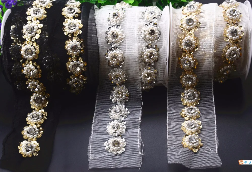 beaded bridal trim