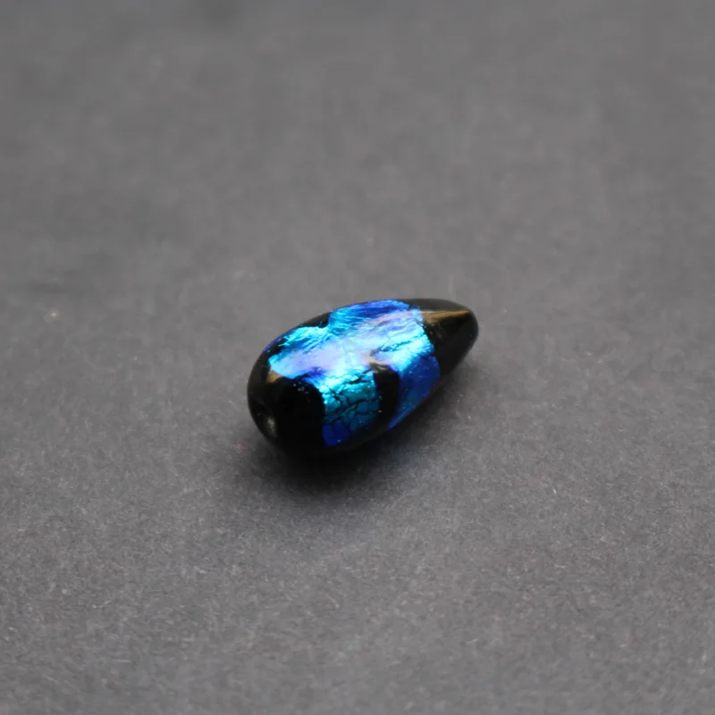 

5pcs/Lot 12mm*21mm Drop Lampwork Beads Handmade Japanese Style Blue Color for jewelry Making