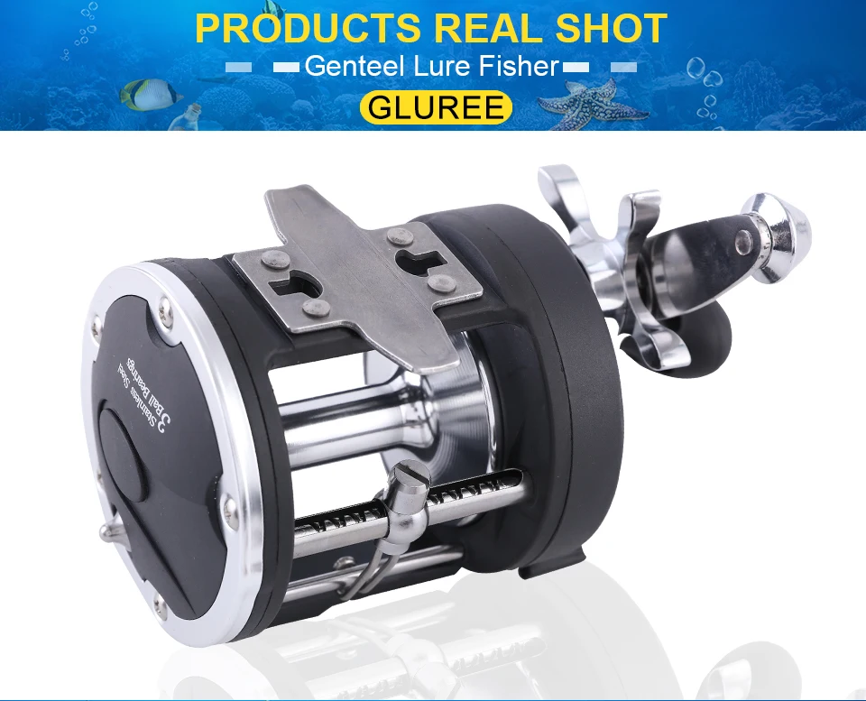 GLUREE Trolling Reel Fishing 3.81 3BB TSSD 3000 4000M Black Right Hand Casting Sea Fishing Reel Saltwater Baitcasting Reel Coil (21)