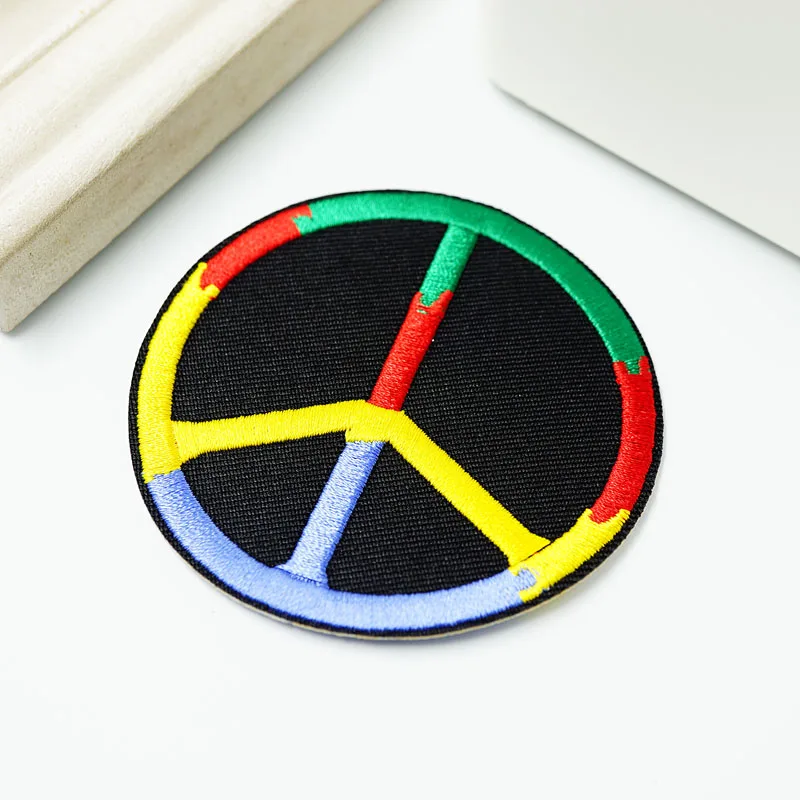 Патчи с вышивкой Мир мира (Размер: 7 5x7 5 см)|iron on embroidered patch|iron onapplique diy |