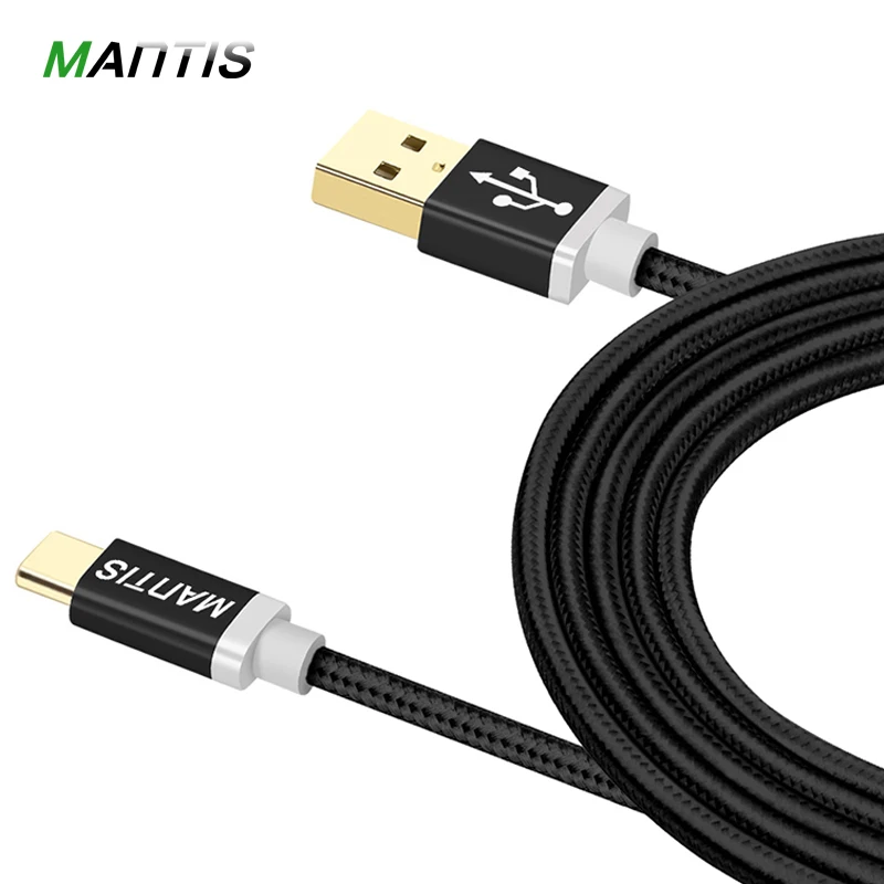 

MANTIS USB Type C Cable Faster Charging 2M 1M Type-C Charger USB C Cable for Samsung Nylon Wire Mobile Phone Data Cord Cables
