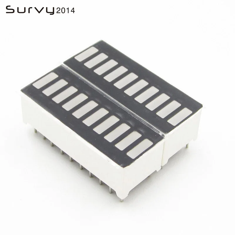 

2PCS LED Display Module 10 Segment Bargraph Light Display Module Bar Graph Ultra Bright Red Yellow Green Blue Colors Multi-color