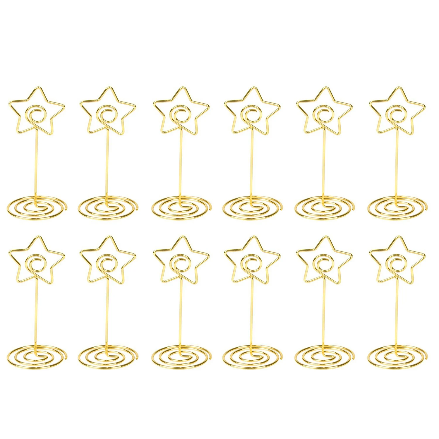 Affordable Place Card Holder Gold Table Number Stand Wire Photo Holder Clips Picture ID Card