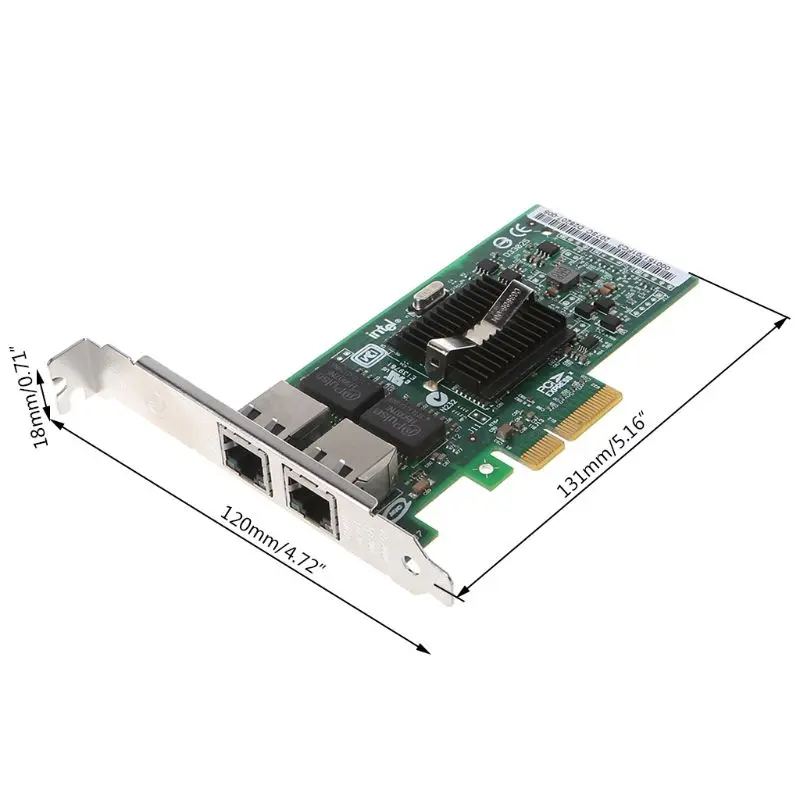 

NEW 2019 new PCI-Express Dual Port 10/100/1000Mbps Gigabit Ethernet Card Server Adapter NIC EXPI9402PT Controller Intel 82571