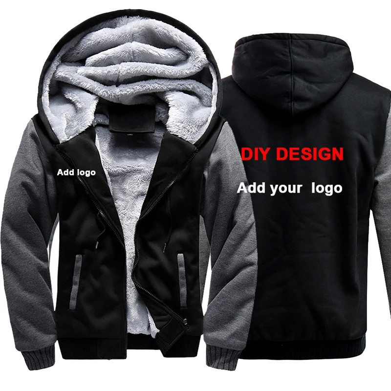 

Customized LOGO Men Hoodies Sweatshirts Personalized Printed Design DIY Mens Custom Jackets US Size Coats Drop shipping