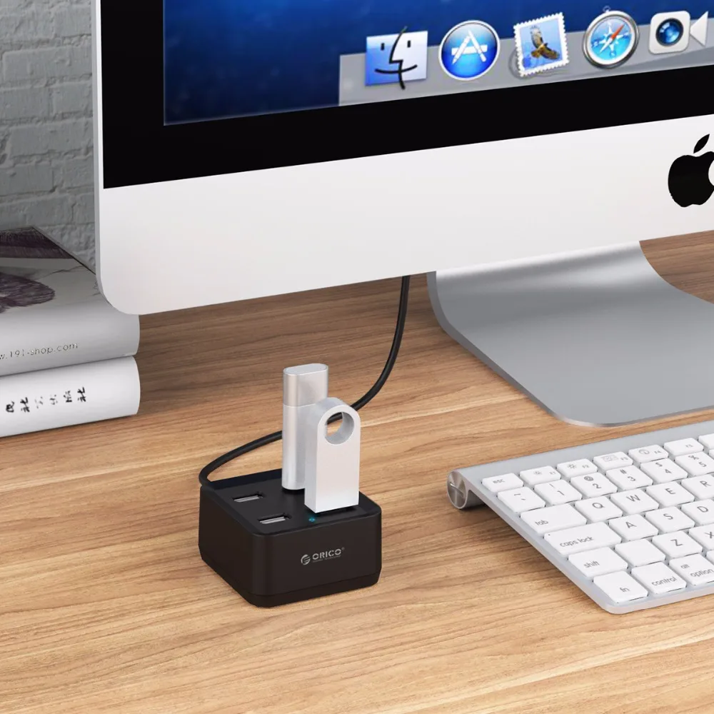 ORICO высокоскоростной 4 порта USB 2,0 концентратор USB порт usb-хаб портативный концентратор USB разветвитель для Apple Macbook Air ноутбук ПК планшет