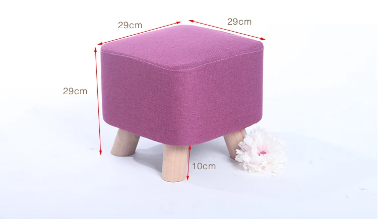 wooden square stool living room kids sofa bench wearing shoes stools home cloth art foot stool