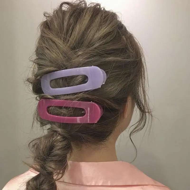 

30 Colors Women Decorative Side Bang Hair Clip Transparent Jelly Candy Color Acrylic Hairpin DIY Hair Styling Geometric Barrette