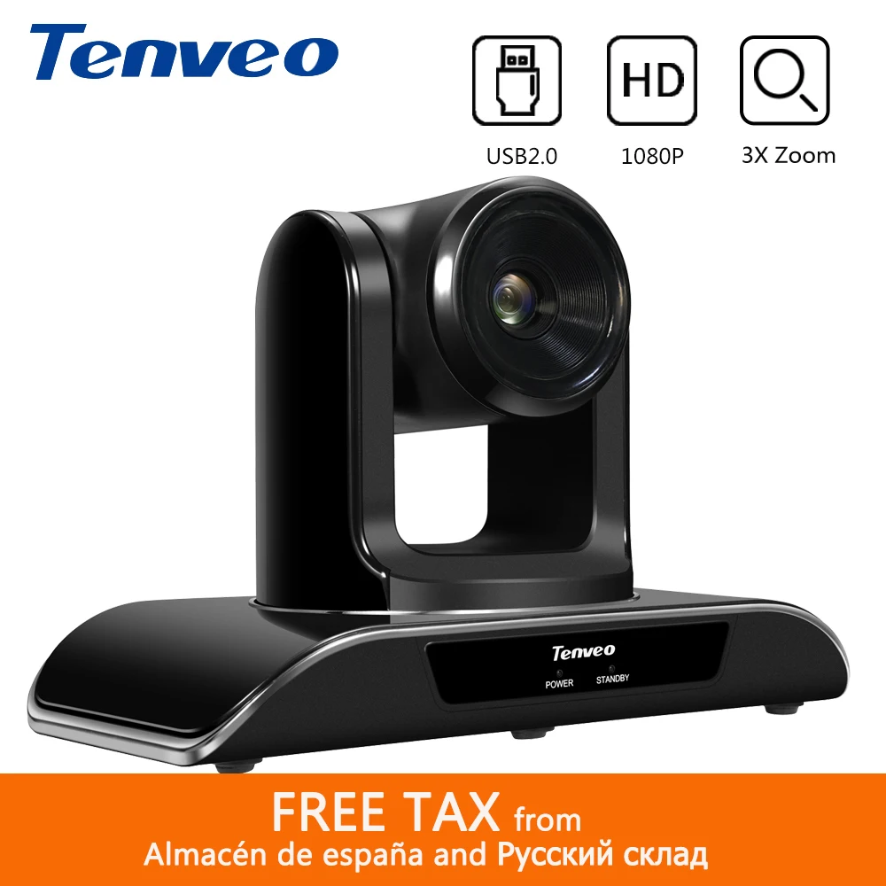 Câmera de Conferência Streaming ao Vivo Câmeras de Saúde 2mp com Transmissão Tenveo Zoom Câmera Ptz 1080 p hd H.264 & Vhd3u 3x Usb