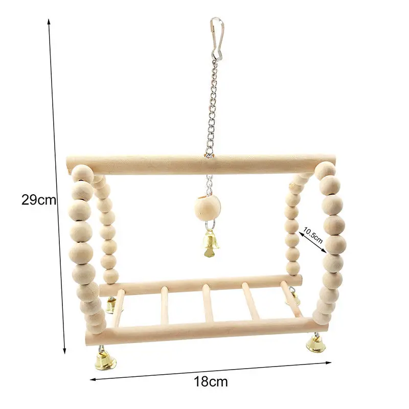Pet Bird Swing Suspension Bridge Ladder Climb Parakeet Budgie Parrot Hammock Toy Diy