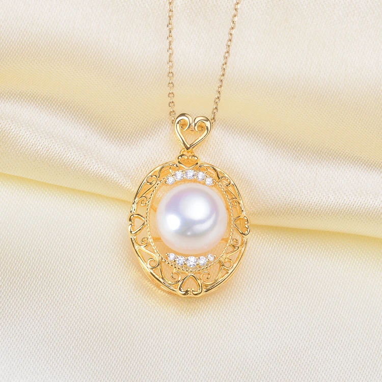 Luxury Design S925 Sterling Silver Pearl Pendant Settings Women DIY