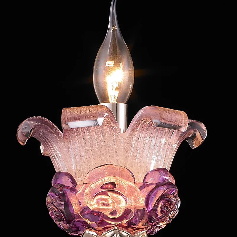 Romantic Pink Purple Murano Glass Chandelier With Crystal Pendant Romantic Pink Purple Murano Glass Chandelier With Crystal Pendant 8531 10 In Lights From Lighting On Aliexpress Com Alibaba Group