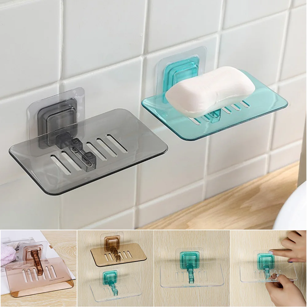 Creative Crystal Shelf Bathroom Shower Soap Box Dish Storage Plate Tray