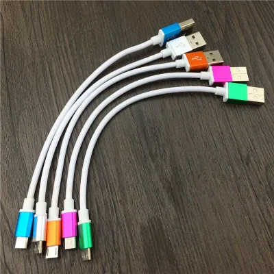 Новый универсальный короткий 20 см Micro B USB кабель для передачи данных смартфонов