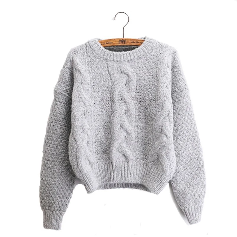 

Fanco Women Sweaters Warm Pullover and Jumpers Crewneck Mohair Pullover Twist Pull Jumpers Autumn Knitted Sweaters Christmas