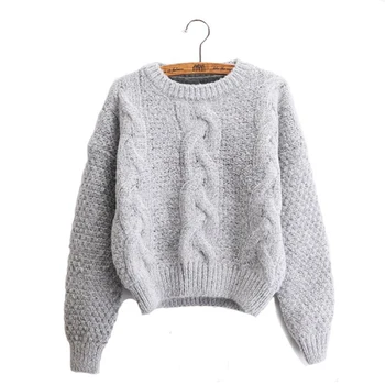 

Fanco Women Sweaters Warm Pullover and Jumpers Crewneck Mohair Pullover Twist Pull Jumpers Autumn Knitted Sweaters Christmas