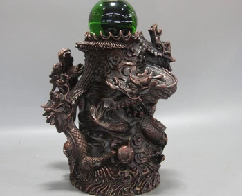 

China Copper Bronze Feng Shui Home Decoration Dragon Play Bead Statue Sculpture