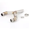 For Aprilia SHIVER 750 2010 to 2016 SHIVER 750 / GT SHIVER 750GT Escape Slip-on Motorcycle Exhaust Muffler Middle Link Pipe
