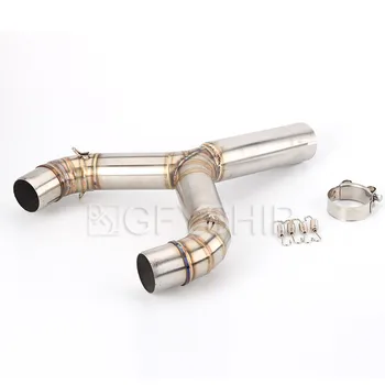 For Aprilia SHIVER 750 2010 to 2016 SHIVER 750 / GT SHIVER 750GT Escape Slip-on Motorcycle Exhaust Muffler Middle Link Pipe