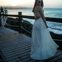 Beach dress sexy dresses boho bohemian people dress summer long blackless cotton women party hippie chic vestidos mujer 2017