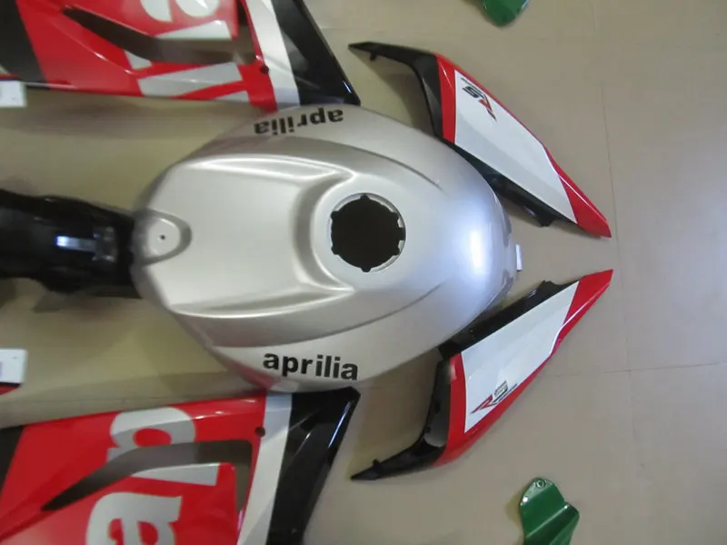 Пресс-форма обтекателя комплект foraprilia RS125 06 07 08 09 10 11 RS 125 2006 2010 2011 Серебряный Красный Черный обтекатели комплект+ подарки AA08