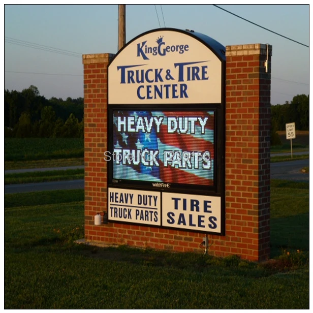 Leeman double sided outdoor programmable scrolling advertising led sign