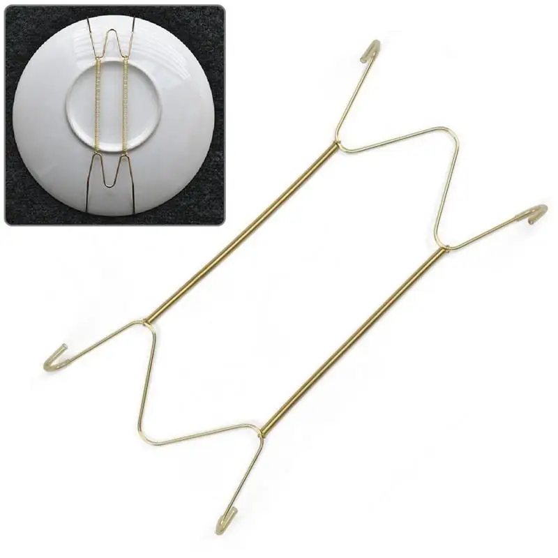 

4 Sizes Wall Display Plate Dish Hangers Holder W type invisible spring hanging hook plates Home decorating porch Decor #705