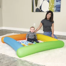 Милый и интересный квадратный младенческой надувная ванна надувной дно песка бассейн высокой плотности нетоксичный бассейн из ПВХ