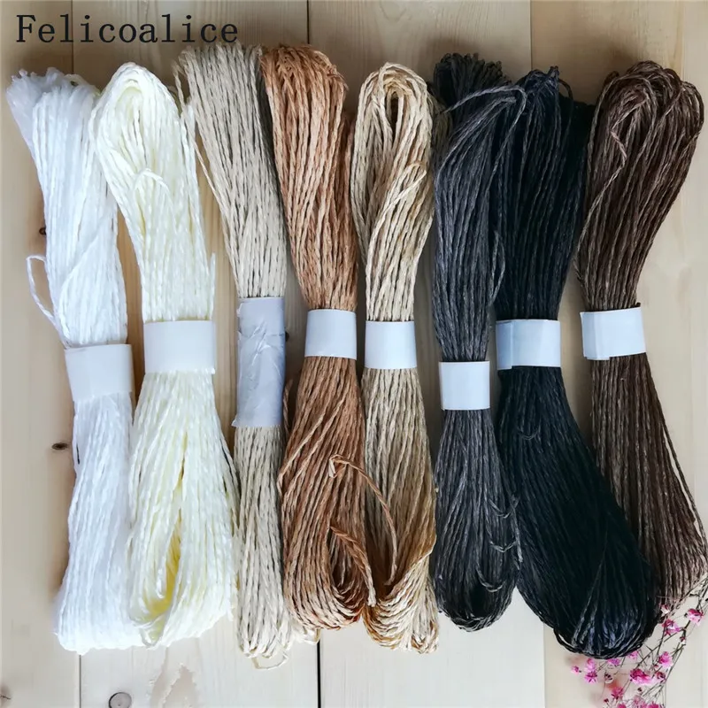 

30m Width 2mm Monochrome Paper Rope Gift Packaging With DIY Wedding Decoration For Needlework Scrapbook Birthday Party Crafts