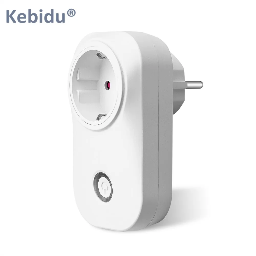 KEBIDU Wi-Fi Смарт-переключатель розетка ЕС вилка умная вилка аудио управление Умный выбор времени розетка Беспроводная розетка голосовое интеллектуальное управление