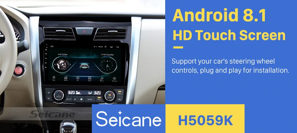 Seicane gps Автомобильный Радио мультимедийный плеер для 2013- Nissan TEANA Android 8,1 2Din " Wifi Bluetooth четырехъядерный головное устройство