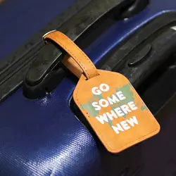 Портативный аксессуары для путешествий, чемодана тег Для женщин кулон сумочка из искусственной кожи этикетки чемодан имя держателя адреса