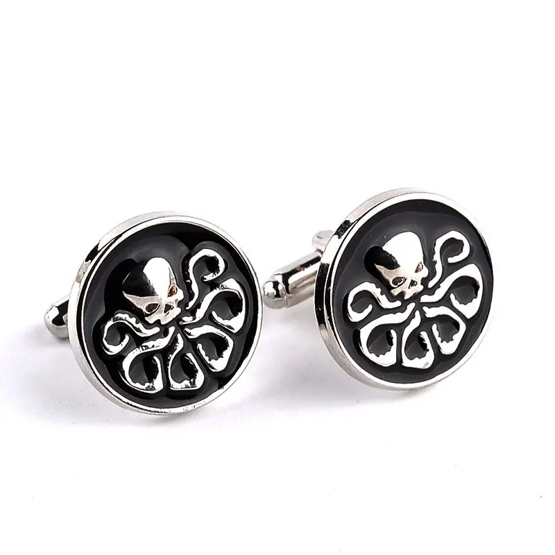 

Hot Punk Style Fashion octopus Skull Cuff links vintage movie Spawn Skull Cuff links Skeleton Cufflinks Jewelry