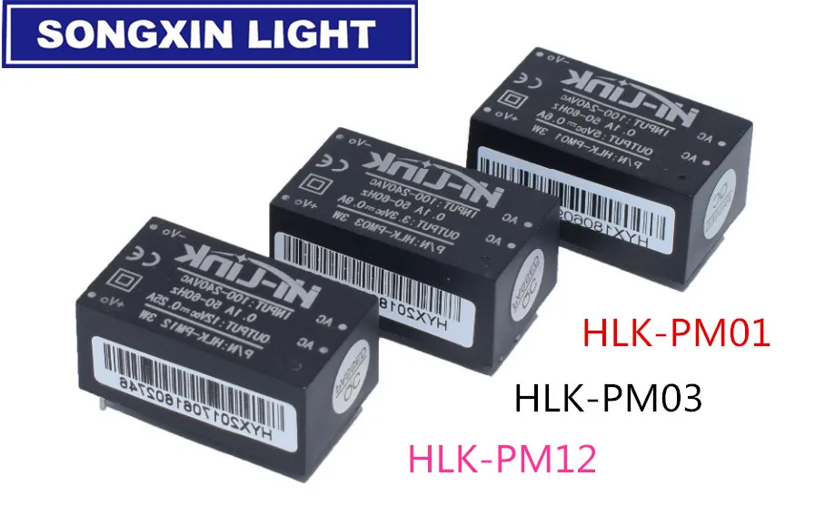 

1PCS HLK-PM01 HLK-PM03 HLK-PM12 AC-DC 220V to 5V 3.3V 12V Power Module AC to DC Isolated Power Module UL/CE Household Switch