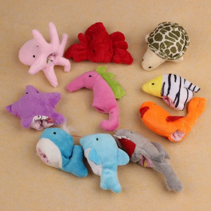 

10Pcs Ocean Soft Animal Puppet Baby Girl Boy Finger Toys Plush Toy