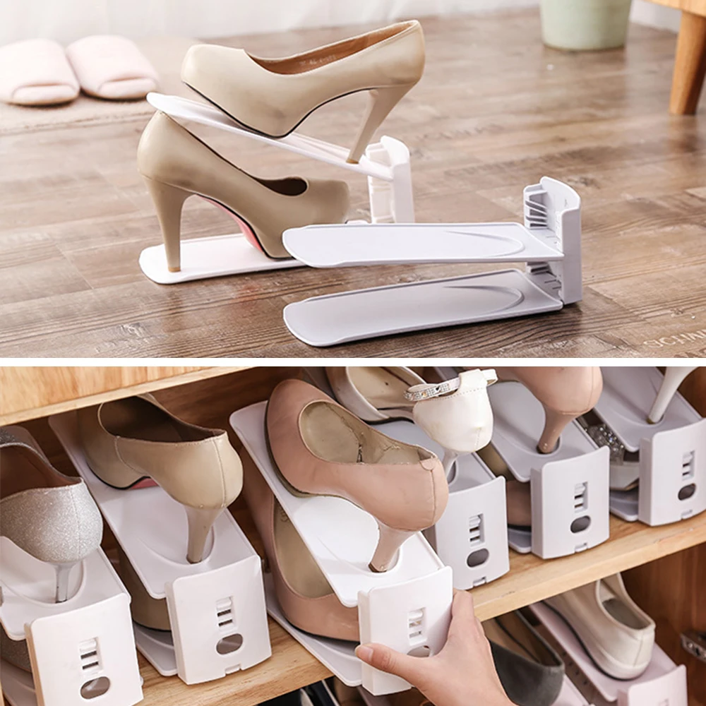 مزدوجة أداة تنظيم الأحذية الحديثة أحذية التخزين رف الغبار تخزين تنظيف مجلس الوزراء الأحذية المنظمون حفظ الفضاء رف حامل