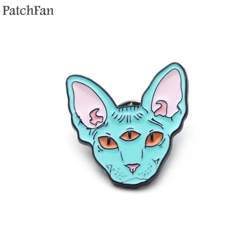 Patchfan Сфинкс кот животное цинк галстук мультфильм забавные булавки броши для рюкзака, одежды для мужчин и женщин шляпа Декоративные значки медаль A1365